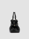 MEG 002 - Black Leather Handle Bag - thumb image 3,side view