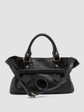 MEG 002 - Black Leather Handle Bag - thumb image 4,side view
