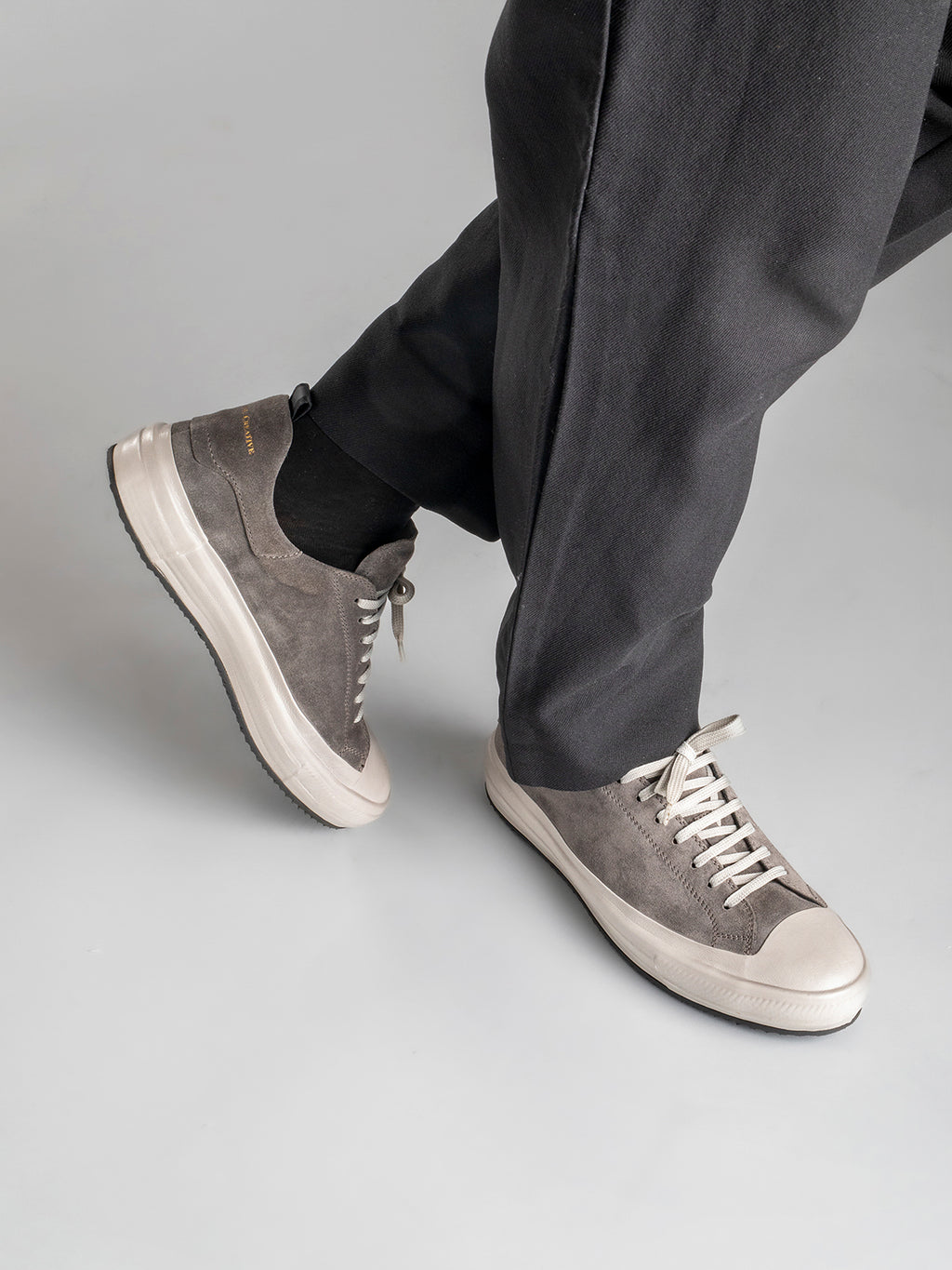 MES 009 - Grey Leather and Suede Low Top Sneakers Men Officine Creative - 6