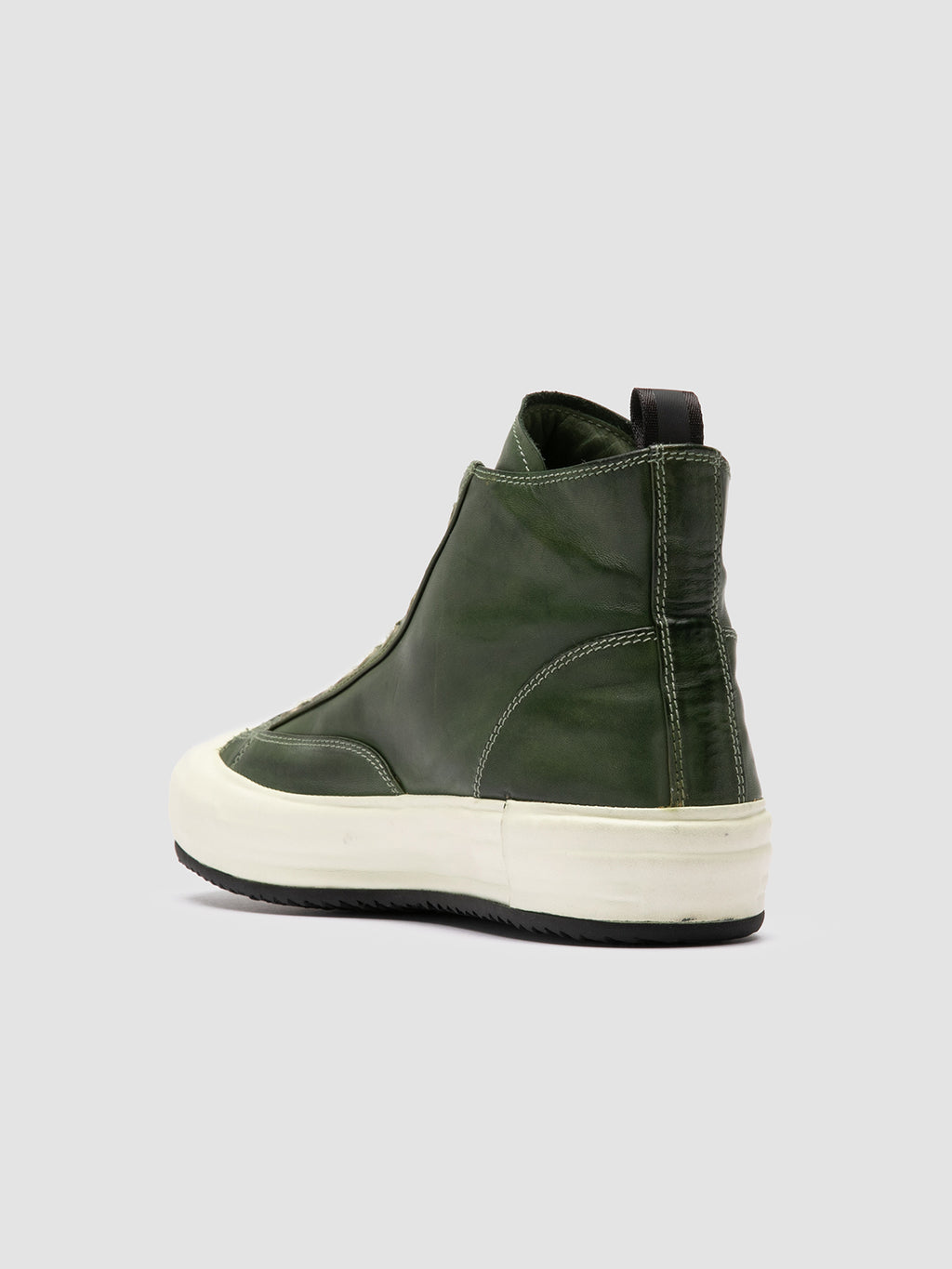 MES DD 002 - Green Leather High Top Sneakers Men Officine Creative - 4