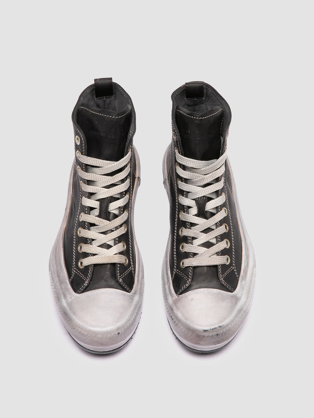 MES DD 102 - Black Leather High Top Sneakers Women Officine Creative - 2