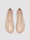 MIENNE 110 - Ivory Leather Ballerina Shoes - thumb image 2,side view