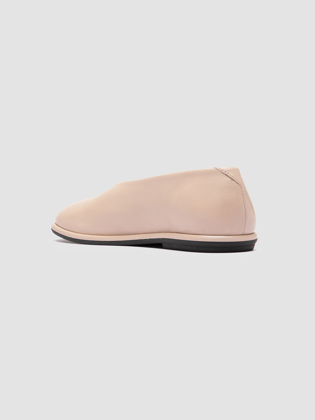 MIENNE 110 - Ivory Leather Ballerina Shoes - image 4,side view