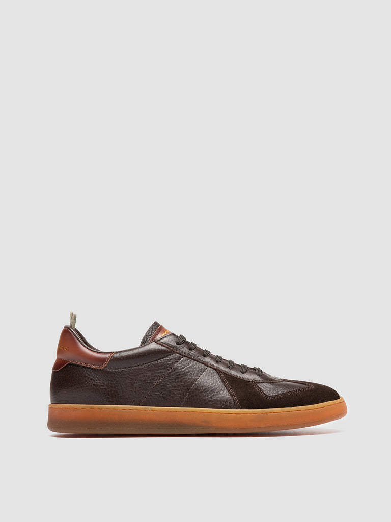 MILITIA 001 - Brown Leather Low Top Sneakers