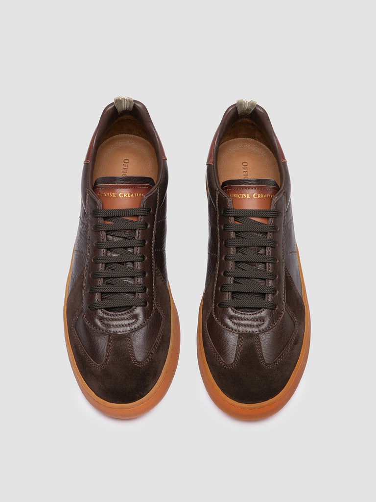 MILITIA 001 - Brown Leather Low Top Sneakers