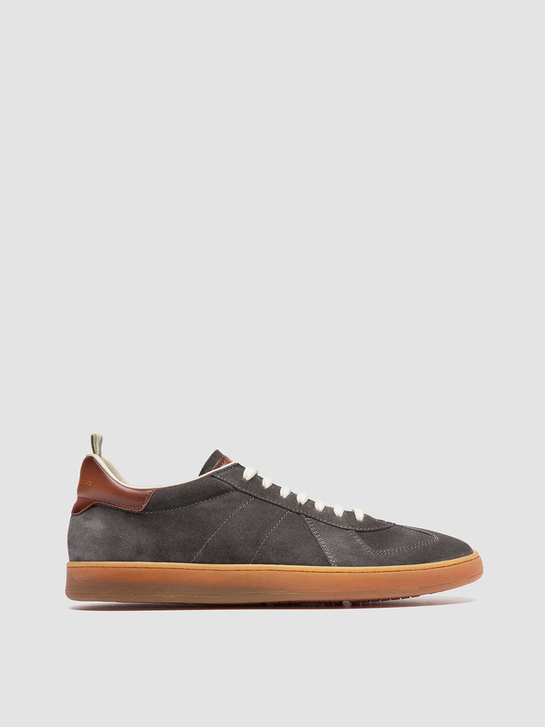 MILITIA 002 - Grey Suede and Leather Low Top Sneakers