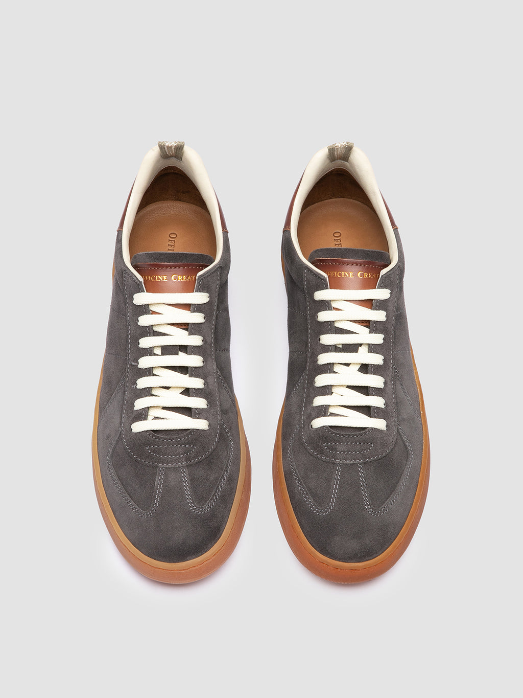 MILITIA 002 - Grey Suede and Leather Sneakers