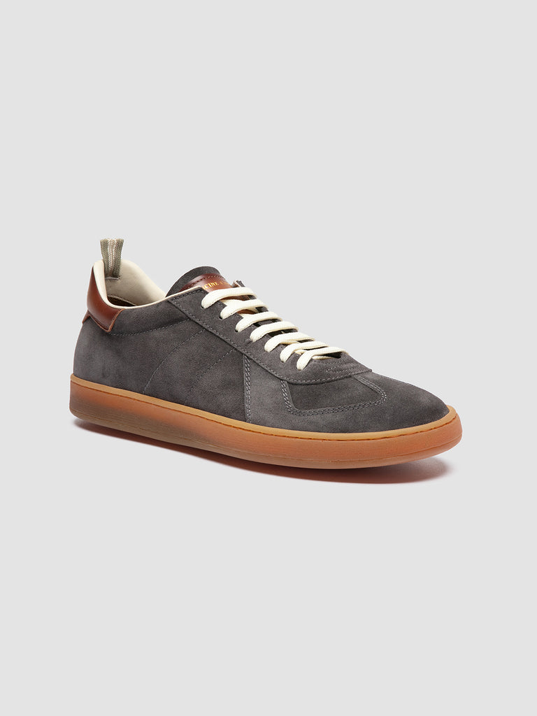 MILITIA 002 - Grey Suede and Leather Sneakers