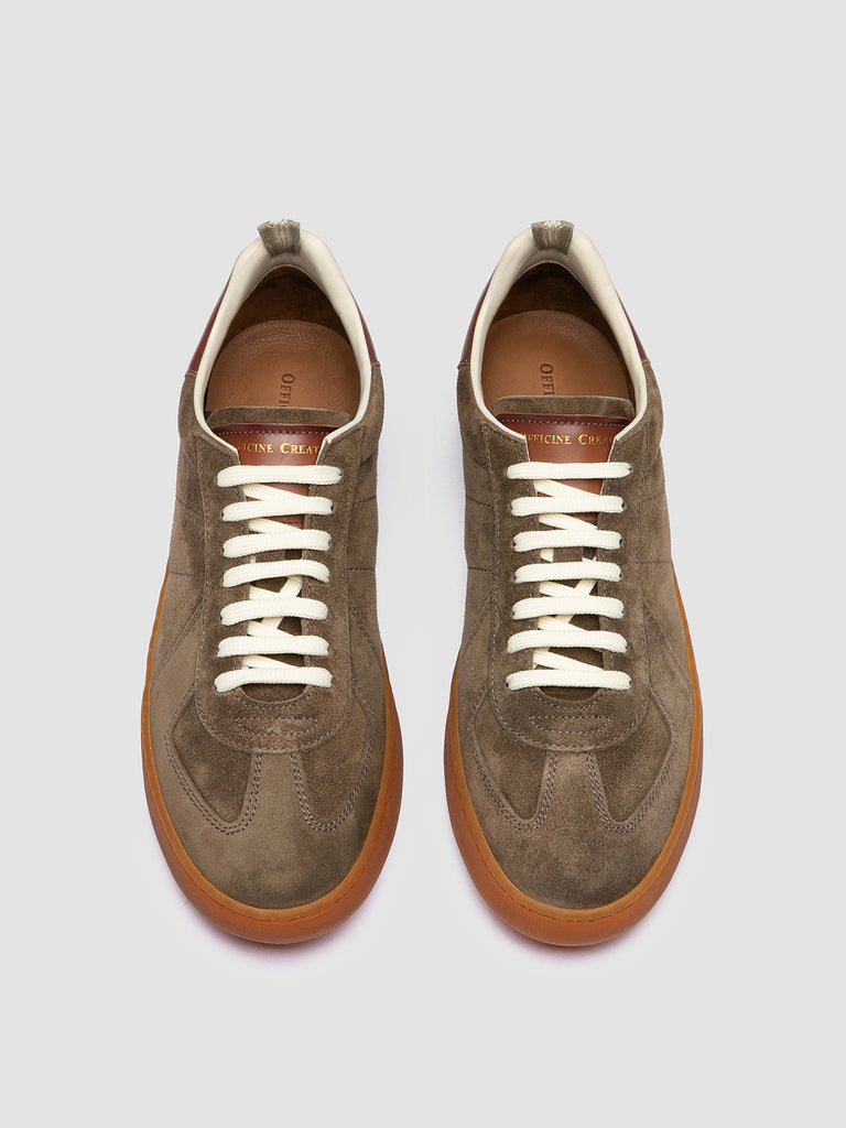 MILITIA 002 - Green Suede and Leather Sneakers