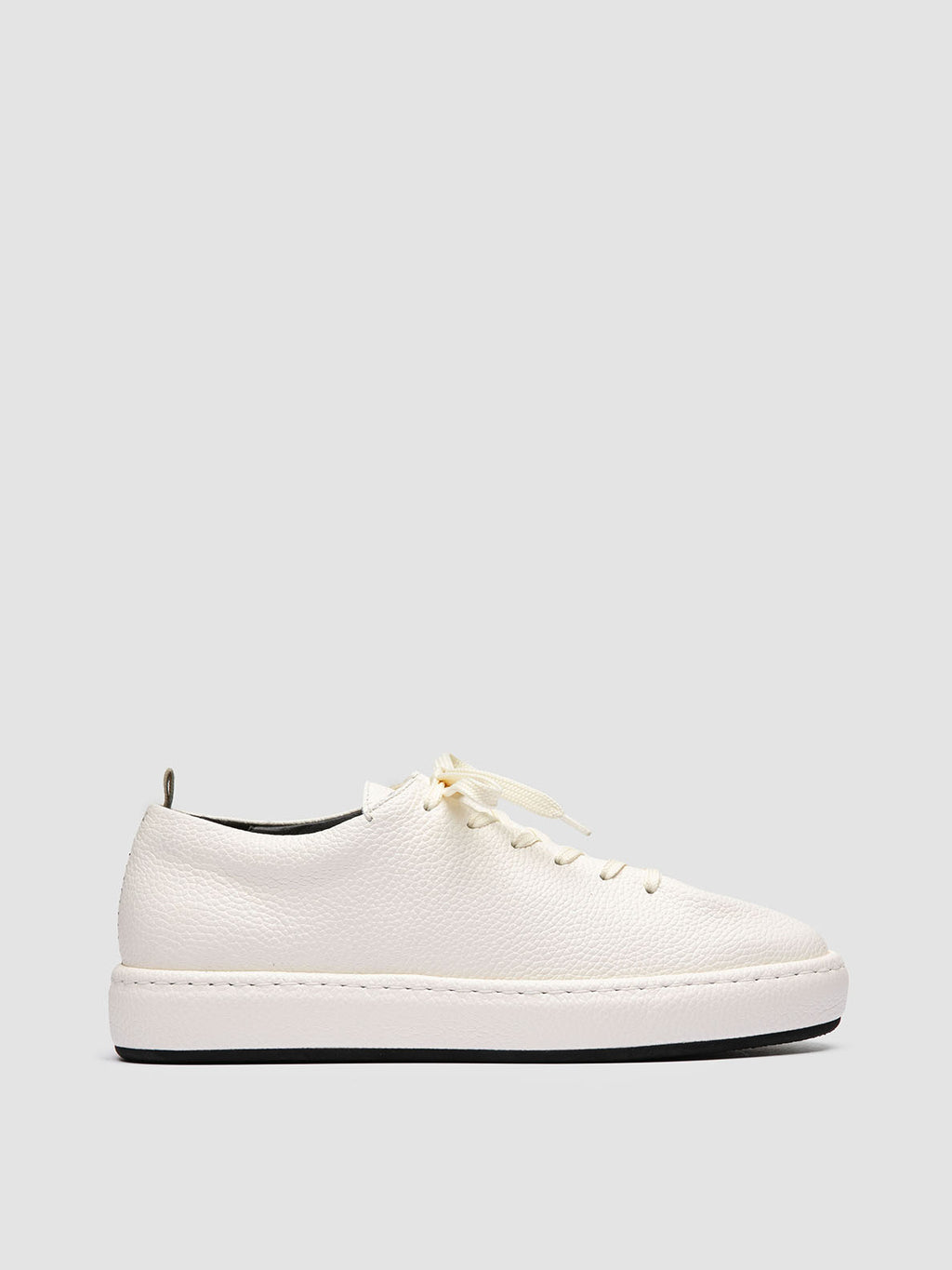 NEBULA 001 - White Leather Low Top Sneakers - image 1,side view