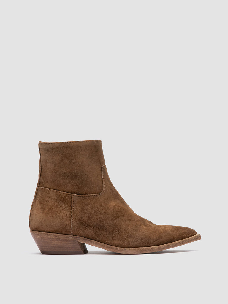 NOELIE DD 102 - Brown Suede Zipped Boots