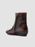 NOELIE DD 102 - Brown Leather Zip Boots - thumb image 4,side view