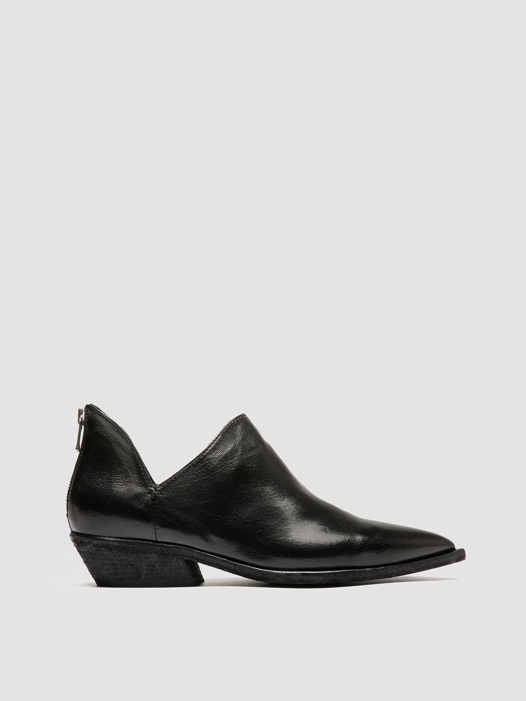 NOELIE DD 106 - Black Leather Zipped Boots