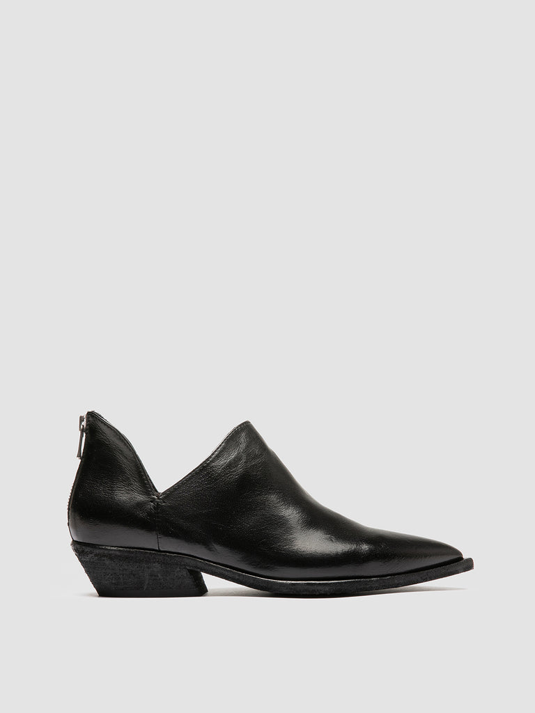 NOELIE DD 106 - Black Leather Zipped Boots