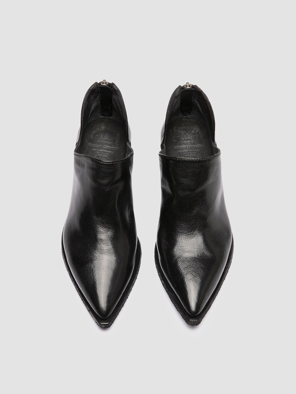 NOELIE DD 106 - Black Leather Zipped Boots