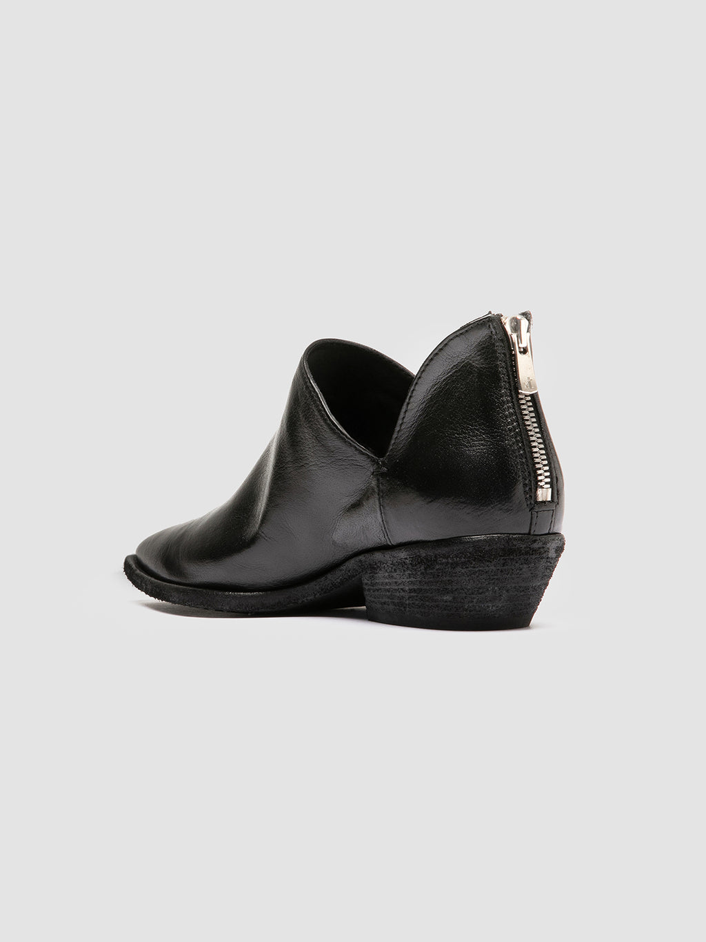 NOELIE DD 106 - Black Leather Zipped Boots