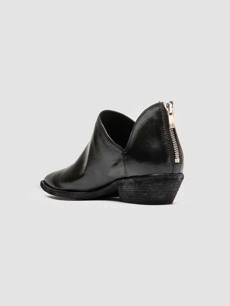 NOELIE DD 106 - Black Leather Zipped Boots