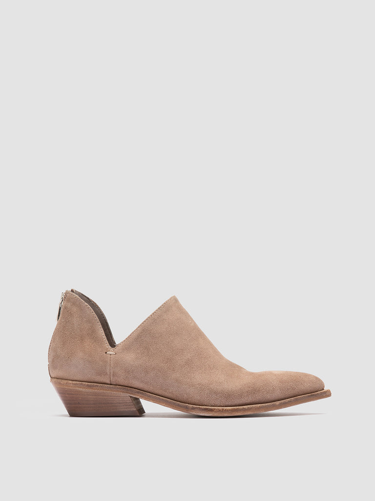 NOELIE DD 106 - Beige Suede Zipped Boots