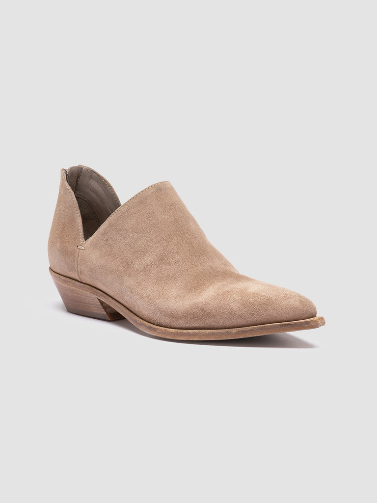NOELIE DD 106 -Taupe Suede Zipped Boots