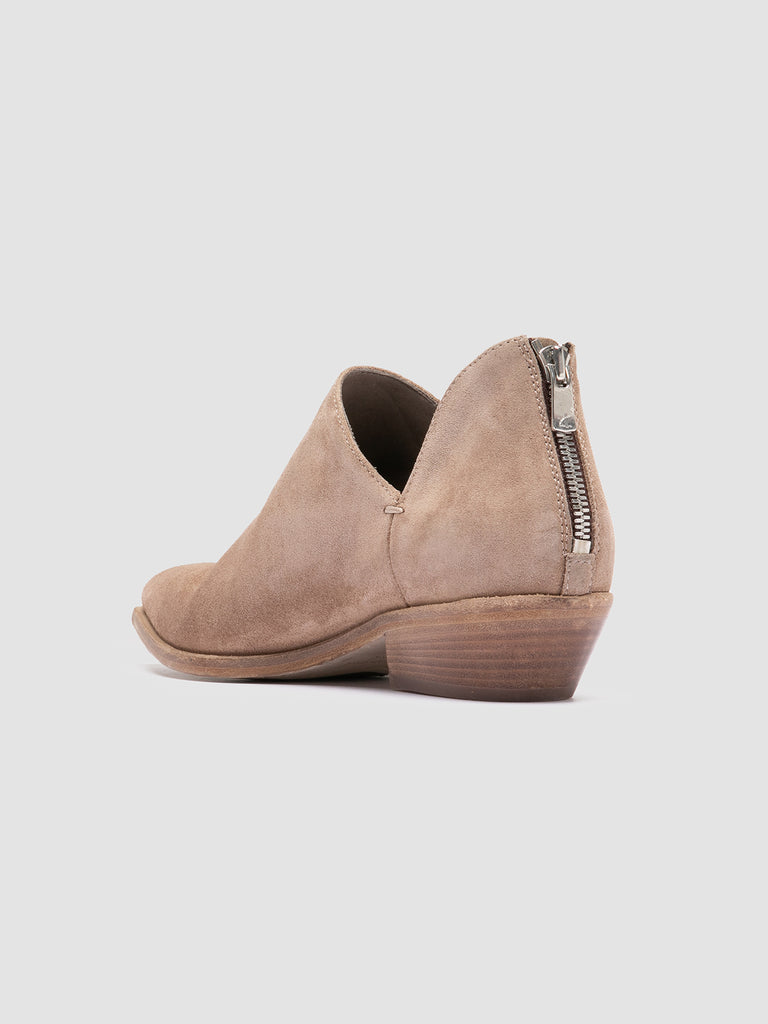 NOELIE DD 106 -Taupe Suede Zipped Boots