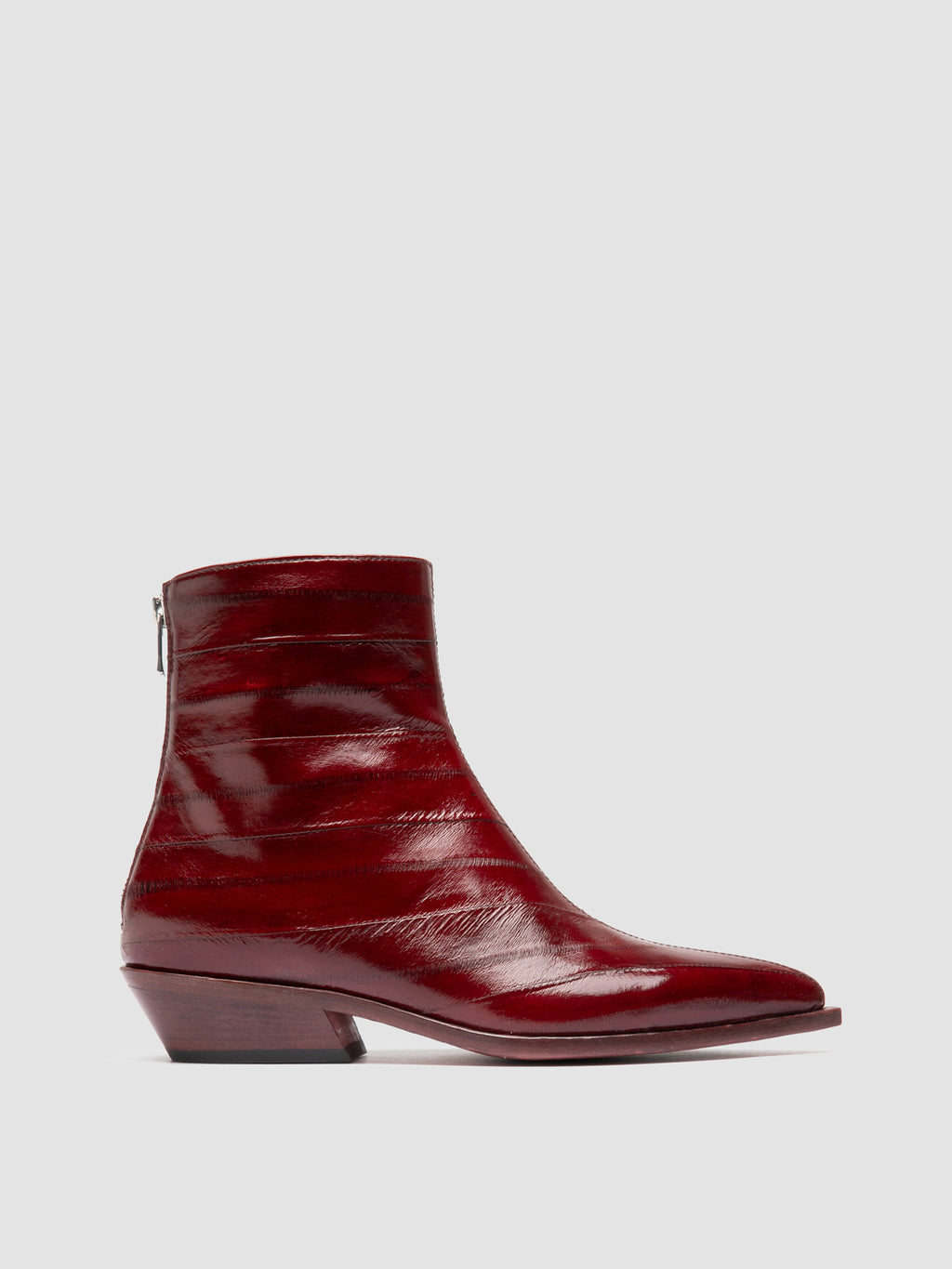 NOELIE DD 109 - Burgundy Leather Zipped Boots Officine Creative - 1