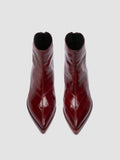 NOELIE DD 109 - Burgundy Leather Zipped Boots Officine Creative - 2