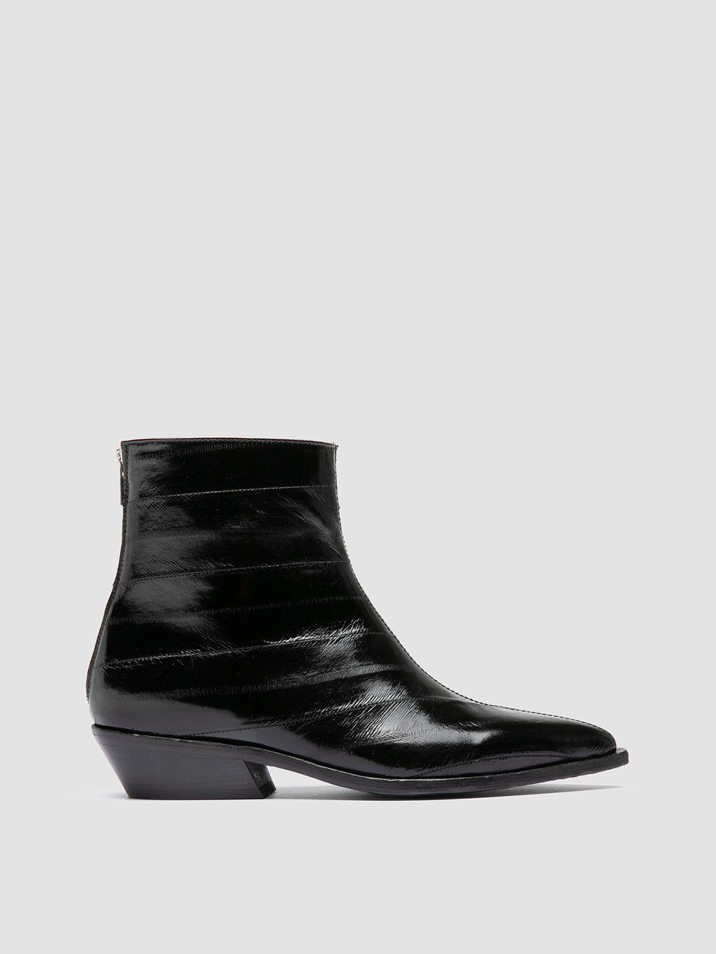 NOELIE DD 109 - Black Leather Zipped Boots Officine Creative - 1