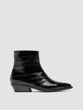 NOELIE DD 109 - Black Leather Zipped Boots Officine Creative - 1