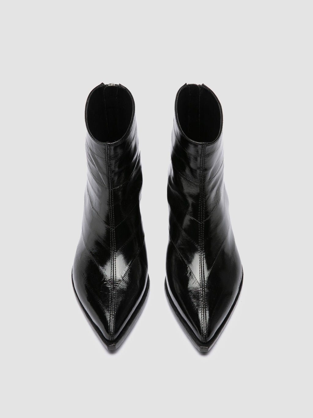 NOELIE DD 109 - Black Leather Zipped Boots Officine Creative - 2