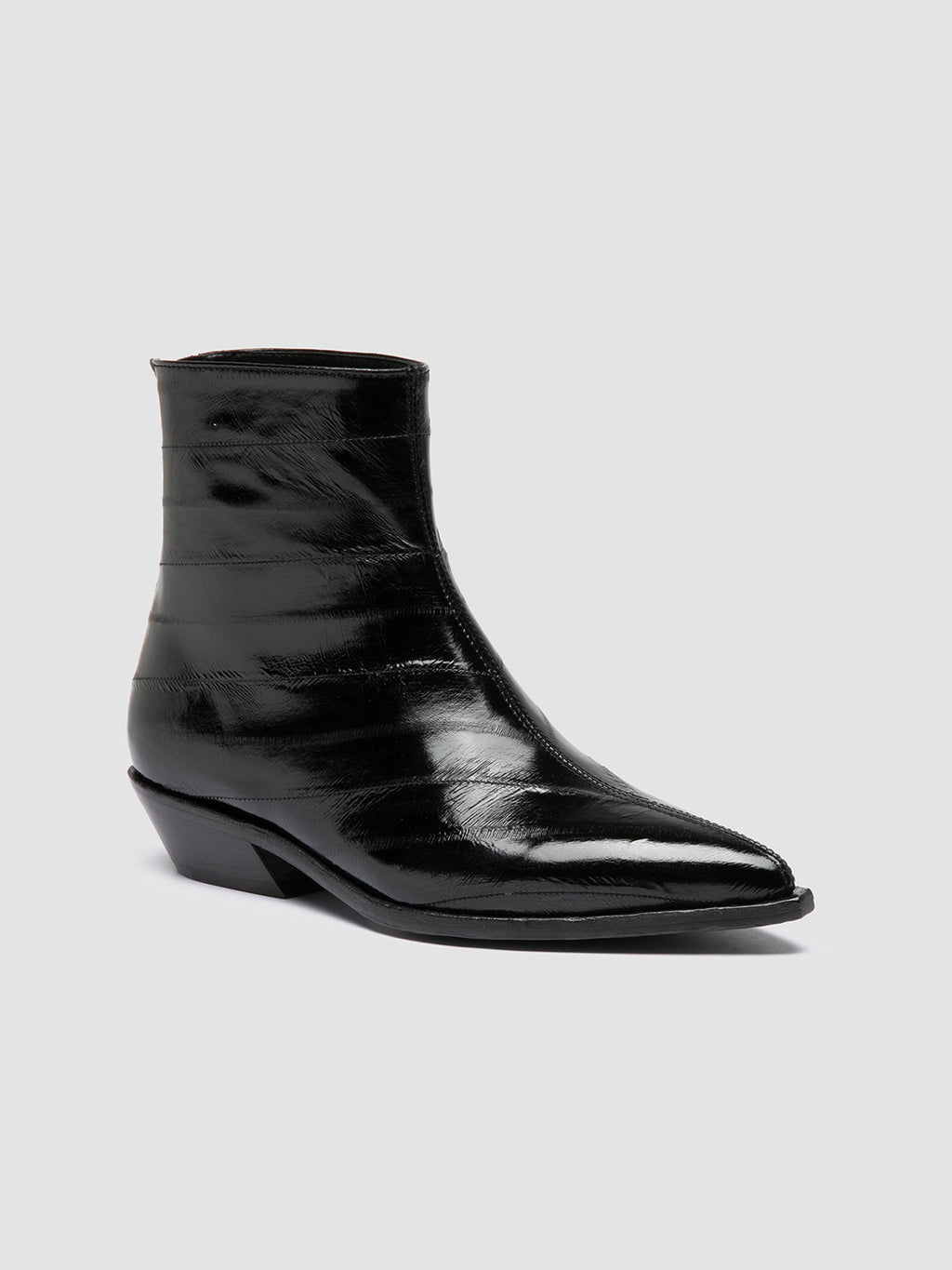 NOELIE DD 109 - Black Leather Zipped Boots Officine Creative - 3