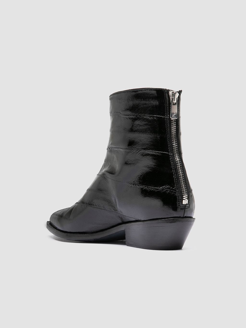 NOELIE DD 109 - Black Leather Zipped Boots Officine Creative - 4