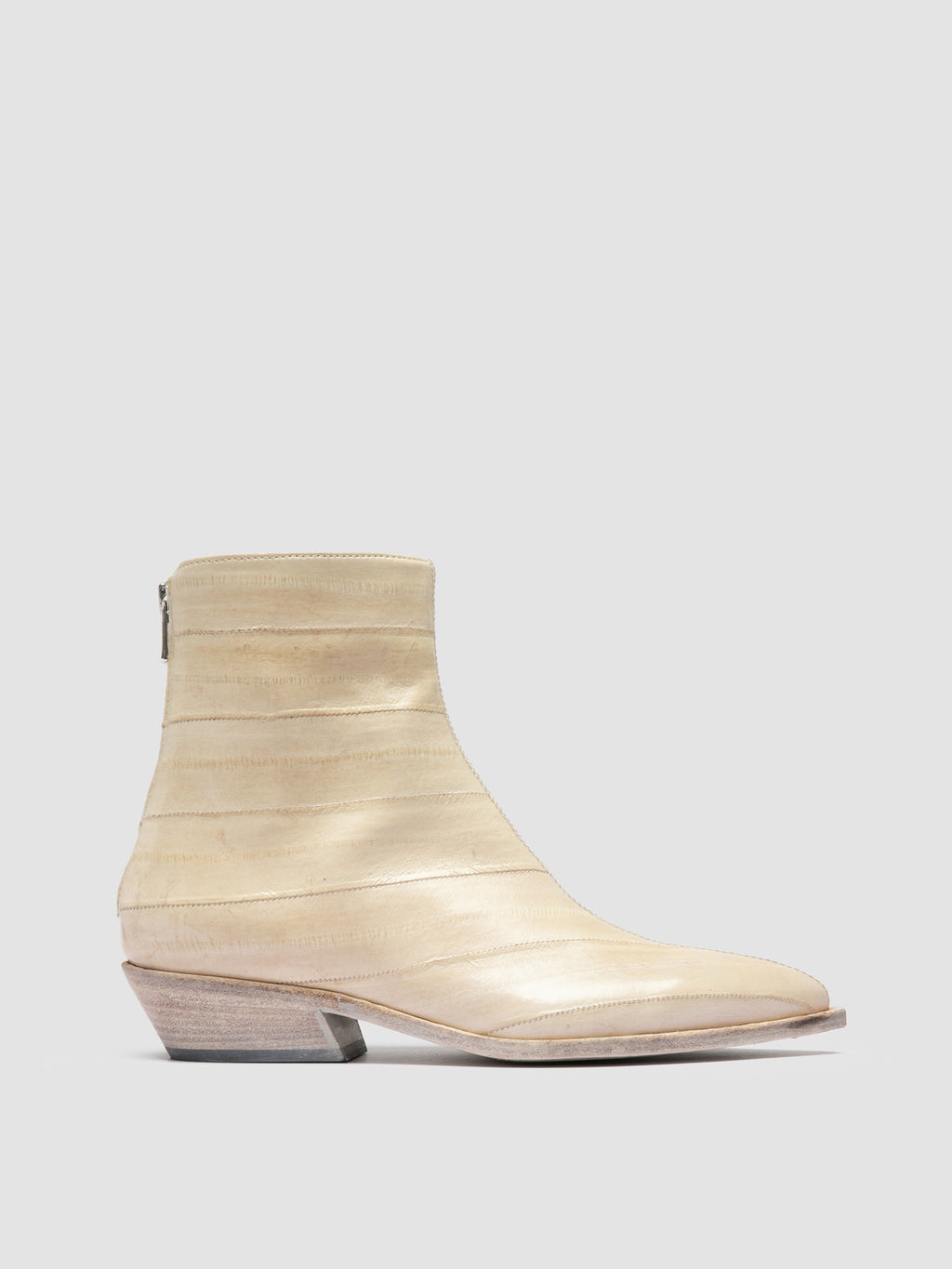 NOELIE DD 109 - Off White Leather Zipped Boots Officine Creative - 1