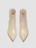 NOELIE DD 109 - Off White Leather Zipped Boots Officine Creative - 2