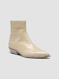 NOELIE DD 109 - Off White Leather Zipped Boots Officine Creative - 3