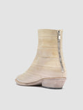 NOELIE DD 109 - Off White Leather Zipped Boots Officine Creative - 4