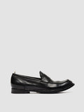 ANATOMIA 071 - Black Leather Penny Loafers - thumb image 1,side view