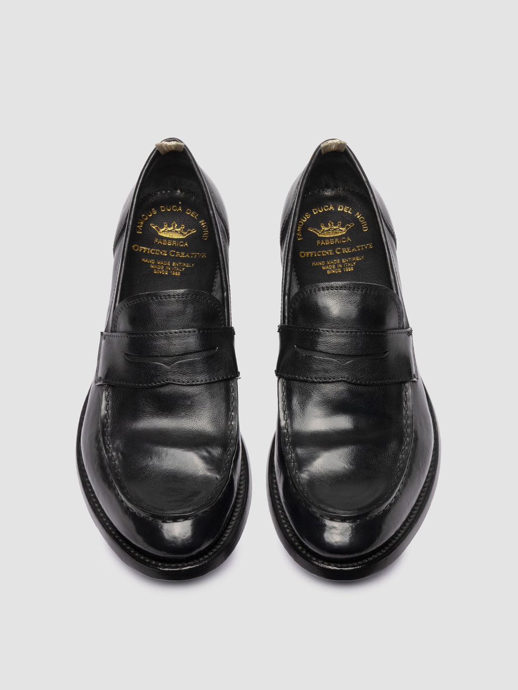ANATOMIA 071 - Black Leather Penny Loafers - image 2,side view