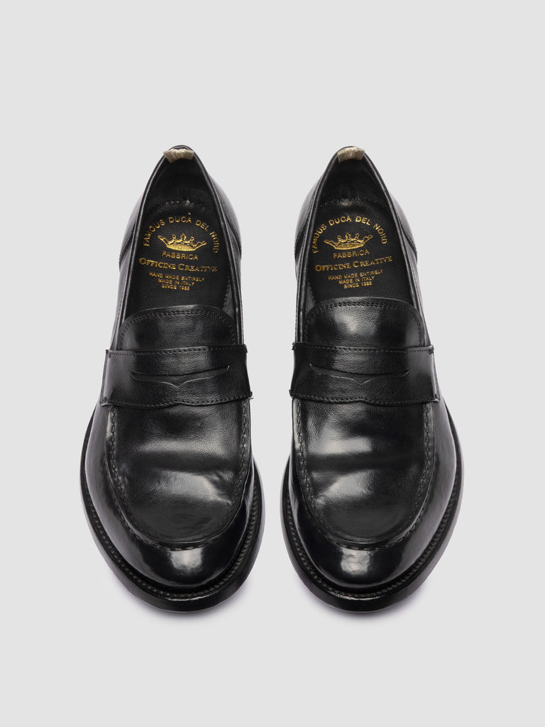 ANATOMIA 071 - Black Leather Penny Loafers
