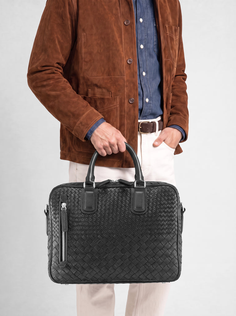 ARMOR 011 - Schwarze Tasche aus Leder-hover