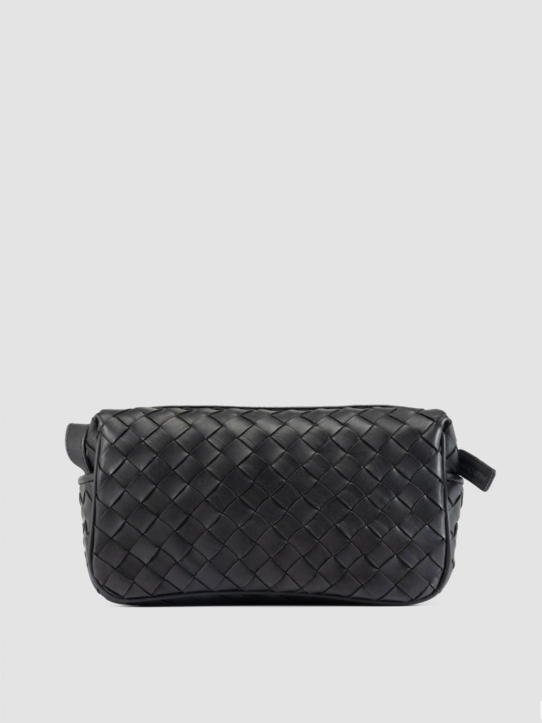 ARMOR 014 - schwarze Tasche aus gewebtem Leder