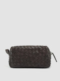 ARMOR 014 - Brown Woven Leather Pouch - thumb image 1,side view
