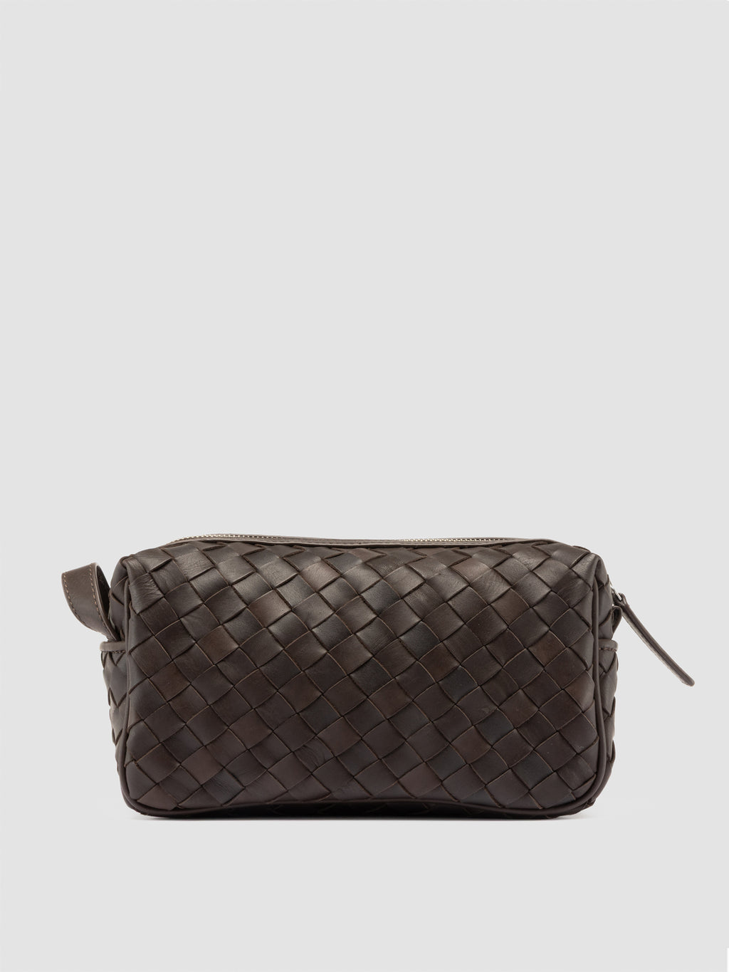 ARMOR 014 - braune Tasche aus gewebtem Leder - image 1,side view