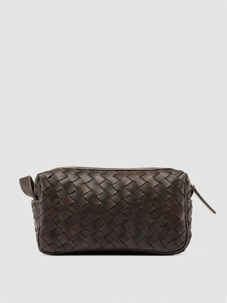 ARMOR 014 - braune Tasche aus gewebtem Leder