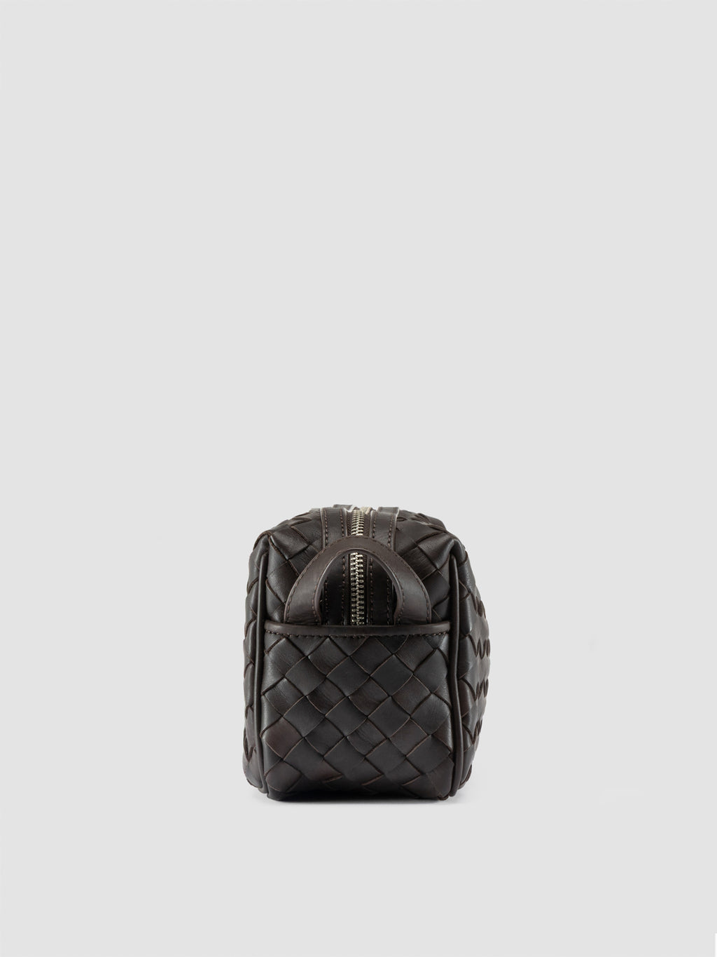 ARMOR 014 - braune Tasche aus gewebtem Leder - image 3,side view