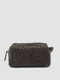 ARMOR 014 - Brown Woven Leather Pouch - thumb image 4,side view