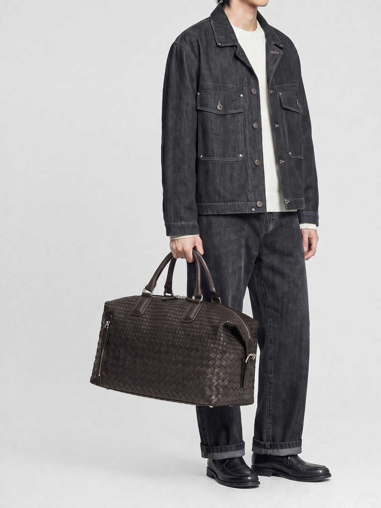ARMOR 019 - Brown Leather Travel Bag-hover