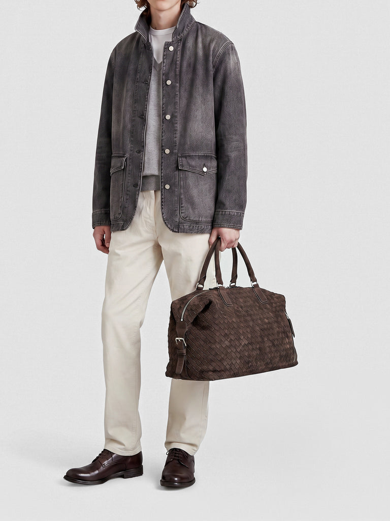 ARMOR 019 - Brown Leather Travel Bag-hover