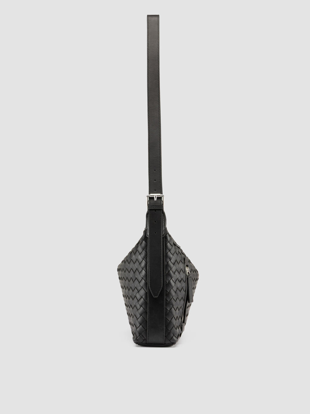 ARMOR 024 - Black Leather Shoulder Bags - image 3,side view