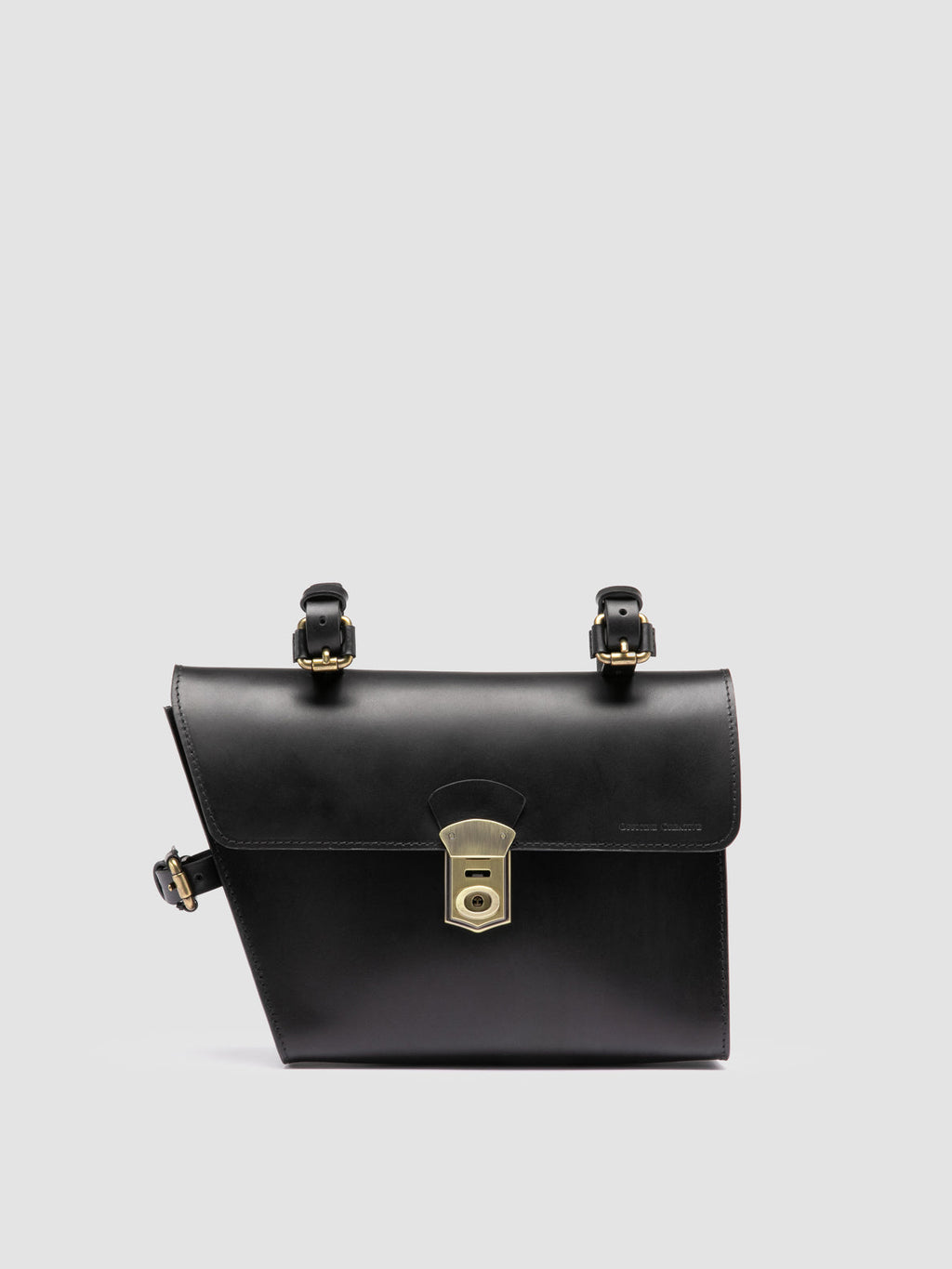 OC BIKE 001 - Black Leather Bike Bag - image 1,side view
