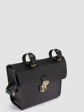 OC BIKE 001 - Black Leather Bike Bag - thumb image 2,side view
